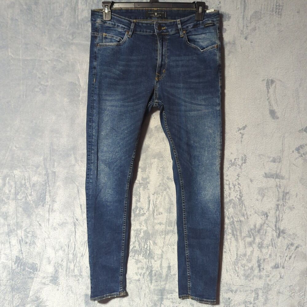 Zara Man Men's Jeans Denim Collection Size 36x29 Medium Wash Taper Casual Pants